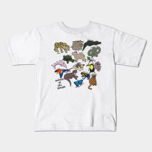 Animals of the Amazon Kids T-Shirt